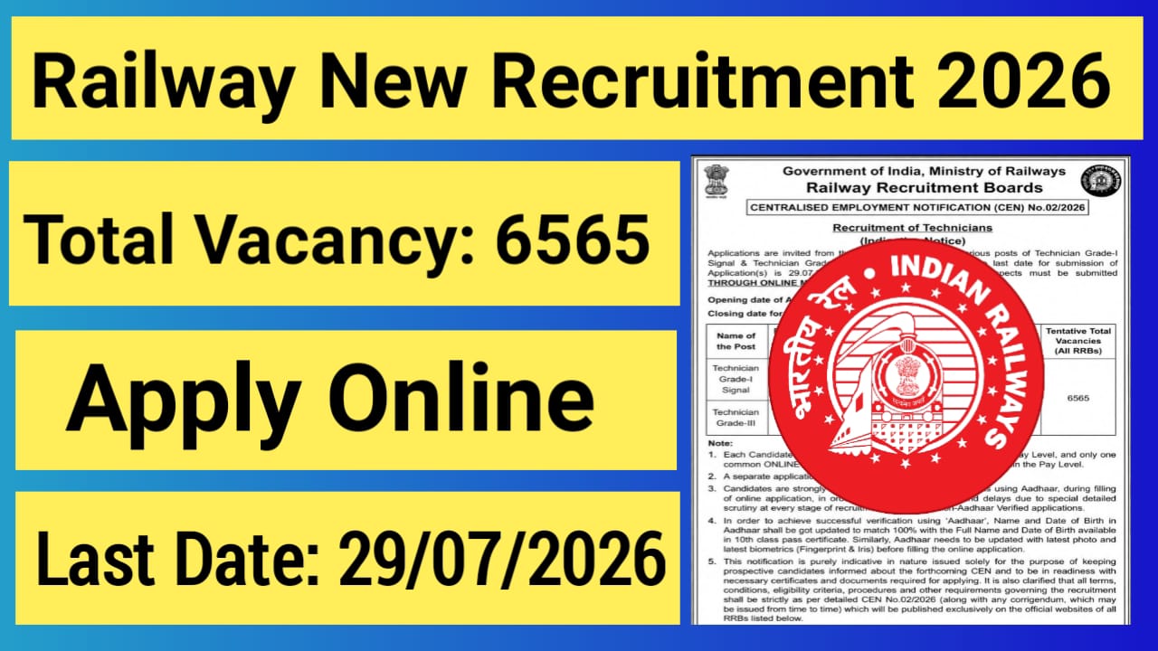 RRB Technician Recruitment 2026